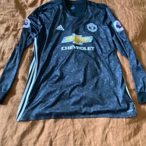 adidas Black Manchester United Pogba Jersey/ long sleeve